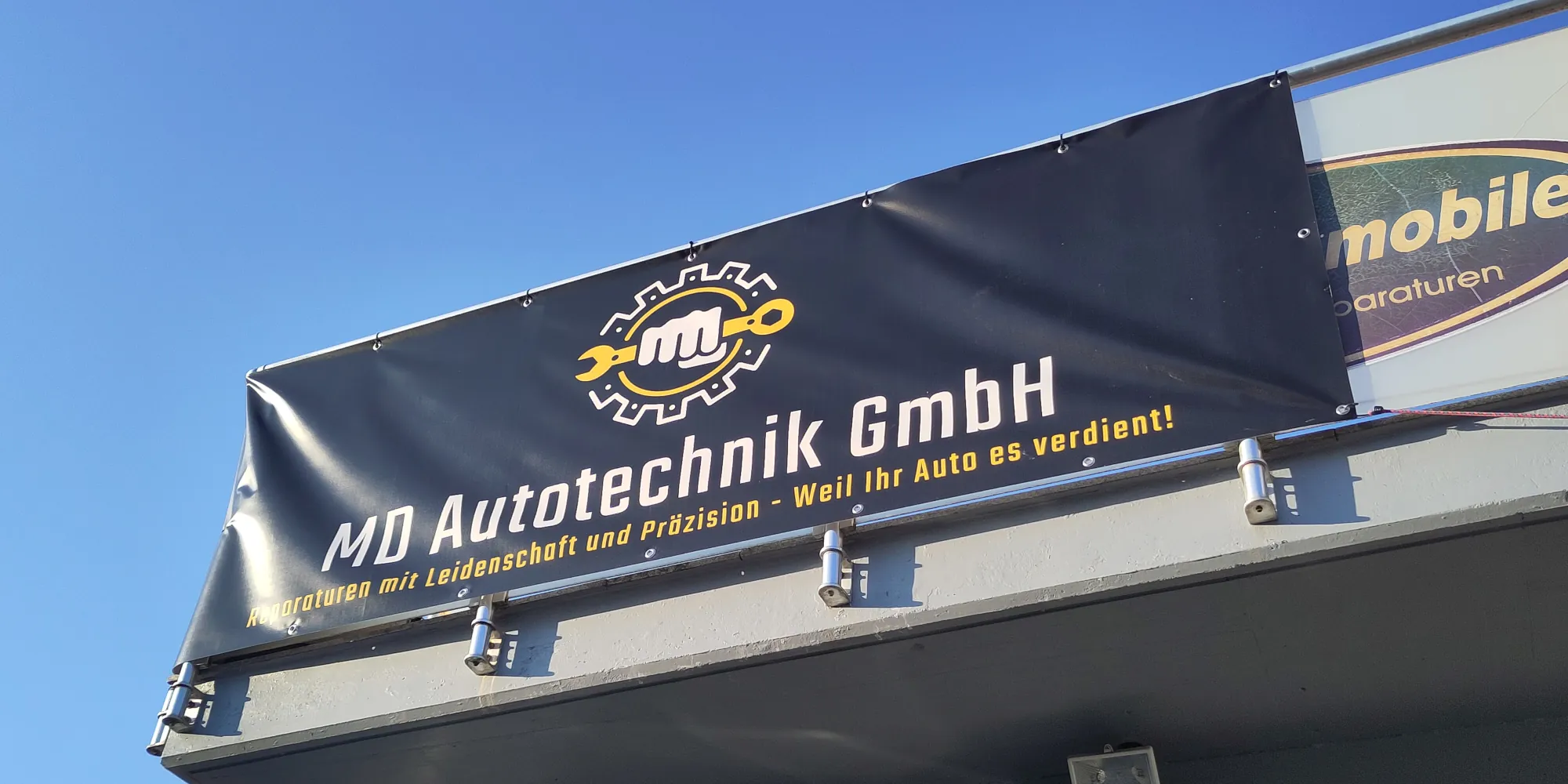 Die Werkstatt von MD Autotechnik an der Hauptstrasse